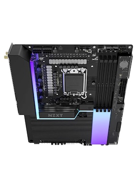 Tarjeta madre Nzxt N9-z890 Black RGB compatible con procesador Intel