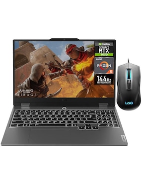 Laptop gamer Lenovo LOQ 15 15.6 pulgadas Full HD AMD Ryzen 5 NVIDIA GeForce RTX 3050 16 GB RAM 512 GB SSD