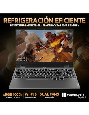 Laptop gamer Lenovo LOQ 15 15.6 pulgadas Full HD AMD Ryzen 5 NVIDIA GeForce RTX 3050 16 GB RAM 512 GB SSD