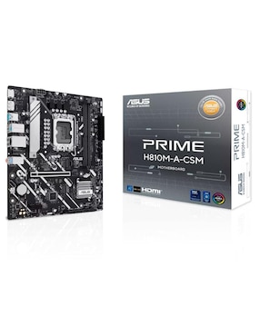 Tarjeta madre Asus Prime H810M-A-CSM compatible con procesador Intel