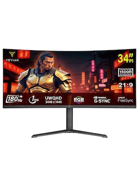 Monitor gamer Yeyian IPS UWQHD 34 pulgadas ELYSIUM34 YMC-IP434-P2