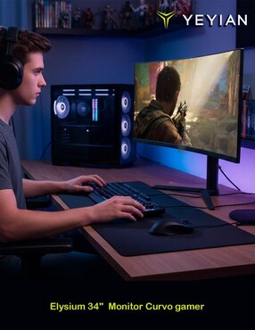 Monitor gamer Yeyian IPS UWQHD 34 pulgadas ELYSIUM34 YMC-IP434-P2