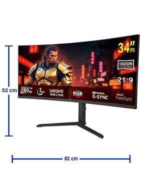 Monitor gamer Yeyian IPS UWQHD 34 pulgadas ELYSIUM34 YMC-IP434-P2