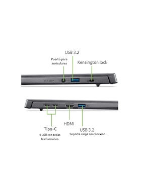 Laptop thin & light touch Acer Aspire 14 AI Copilot+PC 14 pulgadas WUXGA Intel Core Ultra 5 226V Intel Arc 16 GB RAM 512 GB SSD