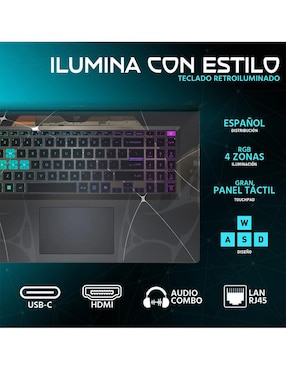 Laptop gamer Msi Cyborg 17 17.3 pulgadas Full HD Intel Core 7 240H NVIDIA GeForce RTX 5060 16 GB RAM 1 TB SSD