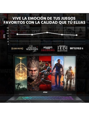Laptop gamer Msi Cyborg 17 17.3 pulgadas Full HD Intel Core 7 240H NVIDIA GeForce RTX 5060 16 GB RAM 1 TB SSD