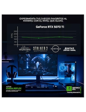 Computadora gamer Xtreme Pc Gaming XTPCU932GB55070TIMAE 32 pulgadas QHD Intel core ultra 9 NVIDIA GeForce RTX 5070 Ti 32 GB RAM 2 TB SSD