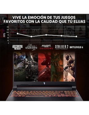 Laptop gamer Acer Nitro V 16 pulgadas Full HD+ AMD Ryzen 5 NVIDIA GeForce RTX 5050 24 GB RAM 1 TB SSD