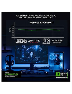 Computadora gamer Xtreme Pc Gaming XTPCR732GB5060TIMAE 32 pulgadas QHD AMD Ryzen 7 NVIDIA GeForce RTX 5060 Ti 32 GB RAM 1 TB SSD