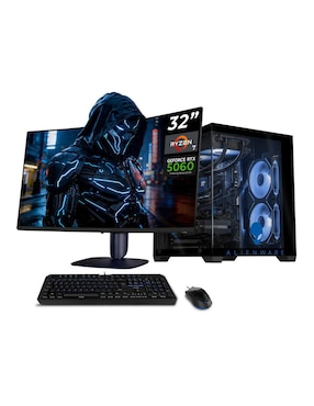 Computadora gamer Xtreme Pc Gaming XTPCR732GB5060MAE 32 pulgadas QHD AMD Ryzen 7 NVIDIA GeForce RTX 5060 32 GB RAM 1 TB SSD