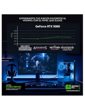 Computadora gamer Xtreme Pc Gaming XTPCR732GB5060MAE 32 pulgadas QHD AMD Ryzen 7 NVIDIA GeForce RTX 5060 32 GB RAM 1 TB SSD