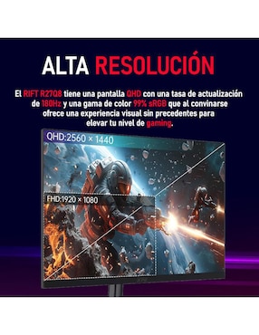 Monitor gamer Xpg IPS QHD 27 pulgadas R27Q8-BKCMX