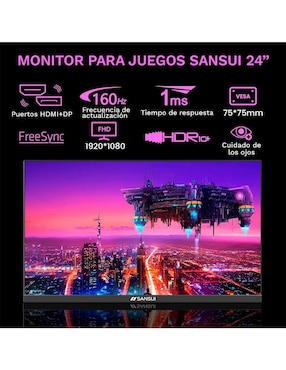Monitor gamer Sansui ES-G24F4M Freesync Full HD 24 pulgadas