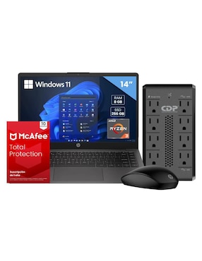 Laptop HP BPRA4EMT 14 pulgadas HD AMD Ryzen 3 AMD Radeon Graphics 8 GB RAM 256 GB SSD