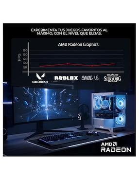 Computadora gamer Xtreme PC Gaming XTBRR516GBRENOIRMTGB 27 pulgadas Full HD AMD Ryzen 5 AMD Radeon Graphics 16 GB Ram 1 TB SSD