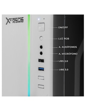 Computadora de escritorio Xtreme PC Gaming XTPCN116GBHD600UW Intel N100 Intel UHD Graphics 16 GB RAM 500 GB SSD