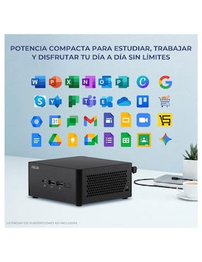 Mini Pc Asus NUC 14 PRO Intel Core Ultra 7 Integrada 16 GB RAM 1 TB SSD