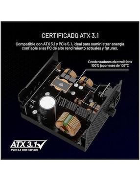 Fuente de poder Corsair RM750X 80Plus Gold