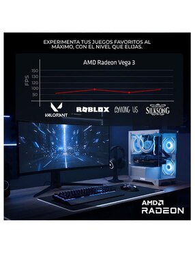 Computadora Gamer Xtreme PC Gaming XTBRAT16GBVEGA3MTGB 23.8 pulgadas Full HD AMD Athlon AMD Radeon Vega 3 16 GB RAM 500 GB SSD