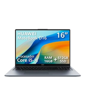 Laptop thin & light Huawei Matebook D16 16 pulgadas Full HD+ Intel Core i5 Intel UHD Graphics 16 GB RAM 512 GB SSD