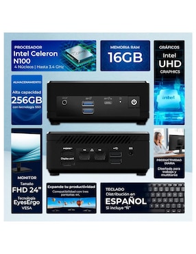 Mini PC MSI Cubi Intel Celeron integrada 16 GB RAM 256 GB SSD