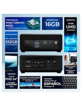 Mini PC MSI Cubi Intel Celeron integrada 16 GB RAM 512 GB SSD