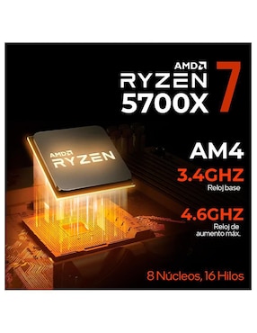 Computadora gamer Xtreme Pc Gaming XTPCR716GB5060EVA05 AMD Ryzen 7 NVIDIA GeForce RTX 5060 16 GB RAM 1 TB SSD