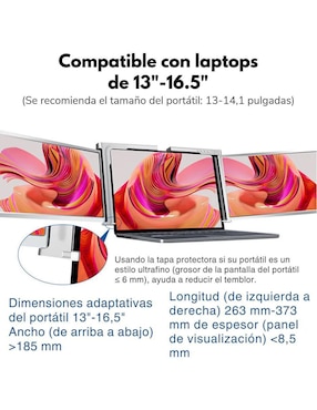 Monitor portátil Mr. Gadgets IPS Full HD 12 pulgadas S200