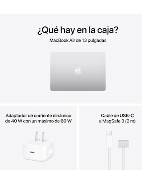 Apple MacBook Air 13 pulgadas Chip M5 16 GB RAM 512 GB SSD Color Plata