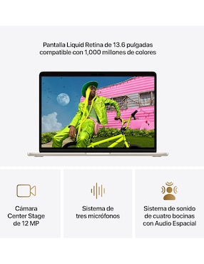 Apple MacBook Air 13 pulgadas Chip M5 16 GB RAM 512 GB SSD Blanco Estelar