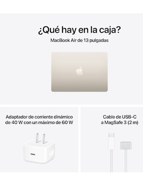 Apple MacBook Air 13 pulgadas Chip M5 16 GB RAM 512 GB SSD Blanco Estelar
