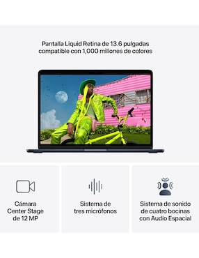 Apple MacBook Air 13 pulgadas Chip M5 16 BG RAM 512 GB SSD Medianoche