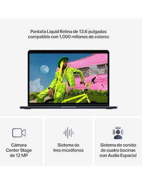 Apple MacBook Air 13 pulgadas Chip M5 16 GB RAM 1 TB SSD Medianoche