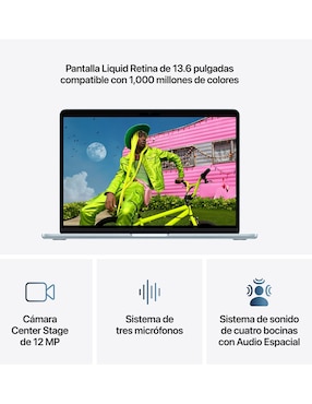 Apple MacBook Air 13 pulgadas Chip M5 16 GB RAM  1 TB SSD Azul Cielo