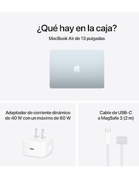Apple MacBook Air 13 pulgadas Chip M5 16 GB RAM  1 TB SSD Azul Cielo