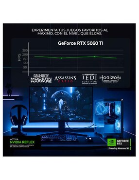 Computadora Gamer Xtreme PC Gaming Xtpcr732gb5060timchg 27 Pulgadas FULL HD AMD Ryzen 7 Nvidia Geforce Rtx 5060 Ti 32 GB RAM 1 TB SSD