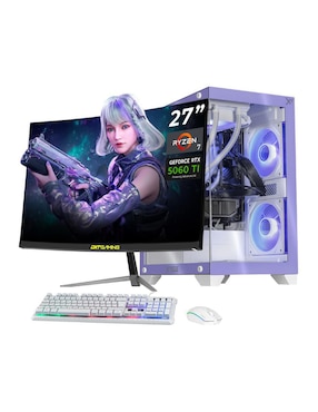 Computadora gamer Xtreme Pc Gaming XTPCR732GB5060TIMCHL 27 pulgadas Full HD AMD Ryzen 7 NVIDIA GeForce RTX 5060 Ti 32 GB RAM 1 TB SSD