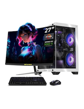 Computadora Gamer Xtreme PC Gaming Xtpcr732gb5060timchbw 27 Pulgadas FULL HD AMD Ryzen 7 Nvidia Geforce Rtx 5060 Ti 32 GB RAM 1 TB SSD
