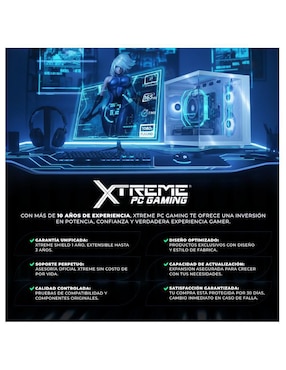 Computadora Gamer Xtreme PC Gaming Xtpcr732gb5060timchr 27 Pulgadas FULL HD AMD Ryzen 7 Nvidia Geforce Rtx 5060 Ti 32 GB RAM 1 TB SSD