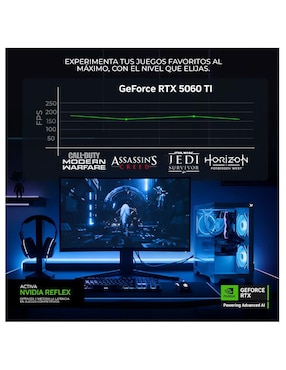 Computadora Gamer Xtreme PC Gaming Xtpcr732gb5060timchr 27 Pulgadas FULL HD AMD Ryzen 7 Nvidia Geforce Rtx 5060 Ti 32 GB RAM 1 TB SSD