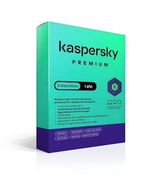 Licencia Antivirus Premium Kaspersky para 5 usuarios