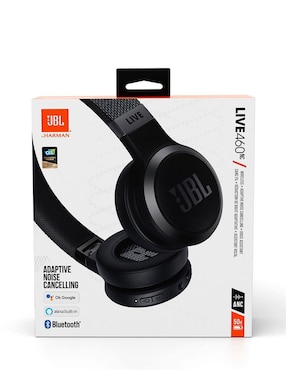Audífonos de Diadema JBL Live 460NC Alámbricos e Inalámbricos con Cancelación de Ruido