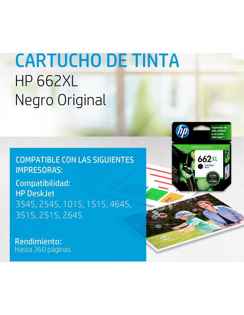 Cartucho de Tinta 662XL negra Original 2