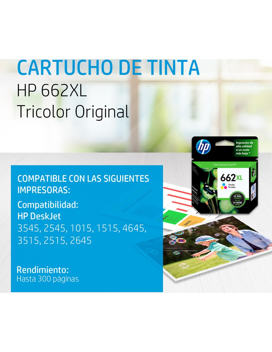 Cartucho de Tinta 662XL Tricolor Original 6