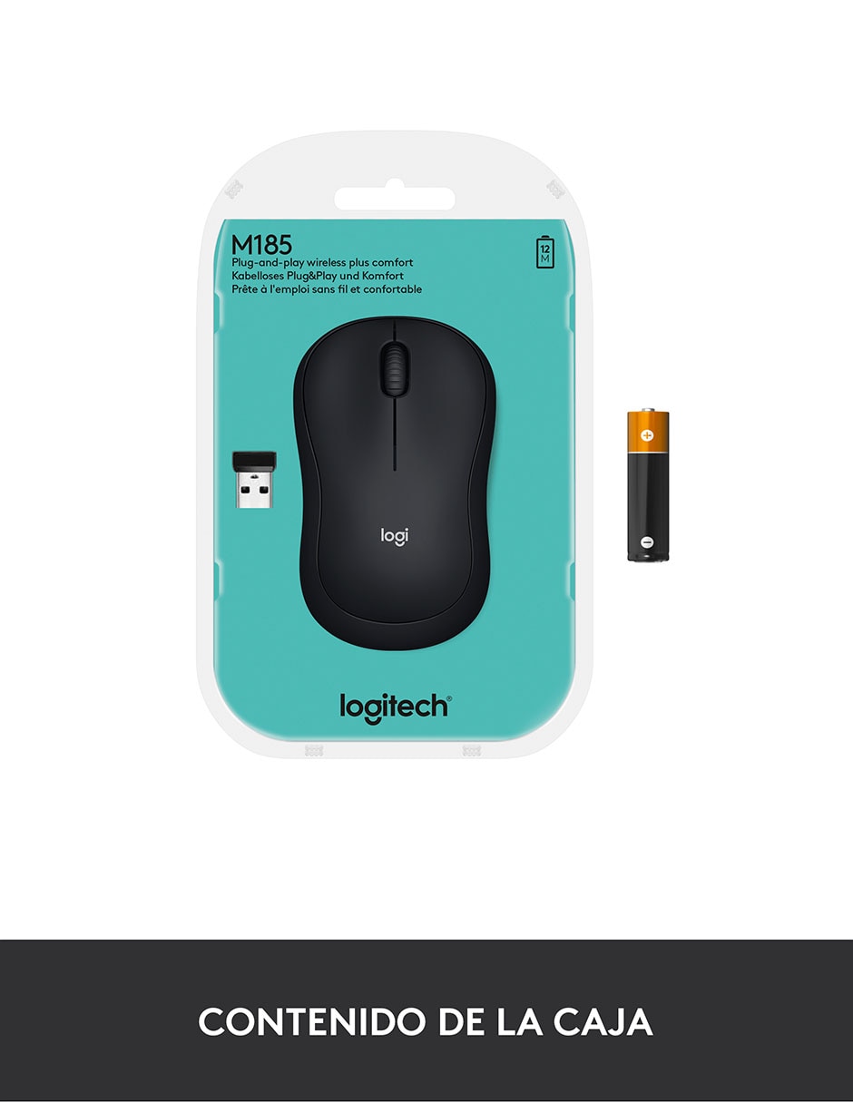 Mouse/mouse gamer inalámbrica m185 gris 910-002225 6
