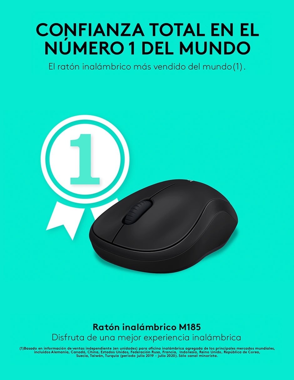 Mouse/mouse gamer inalámbrica m185 gris 910-002225 7