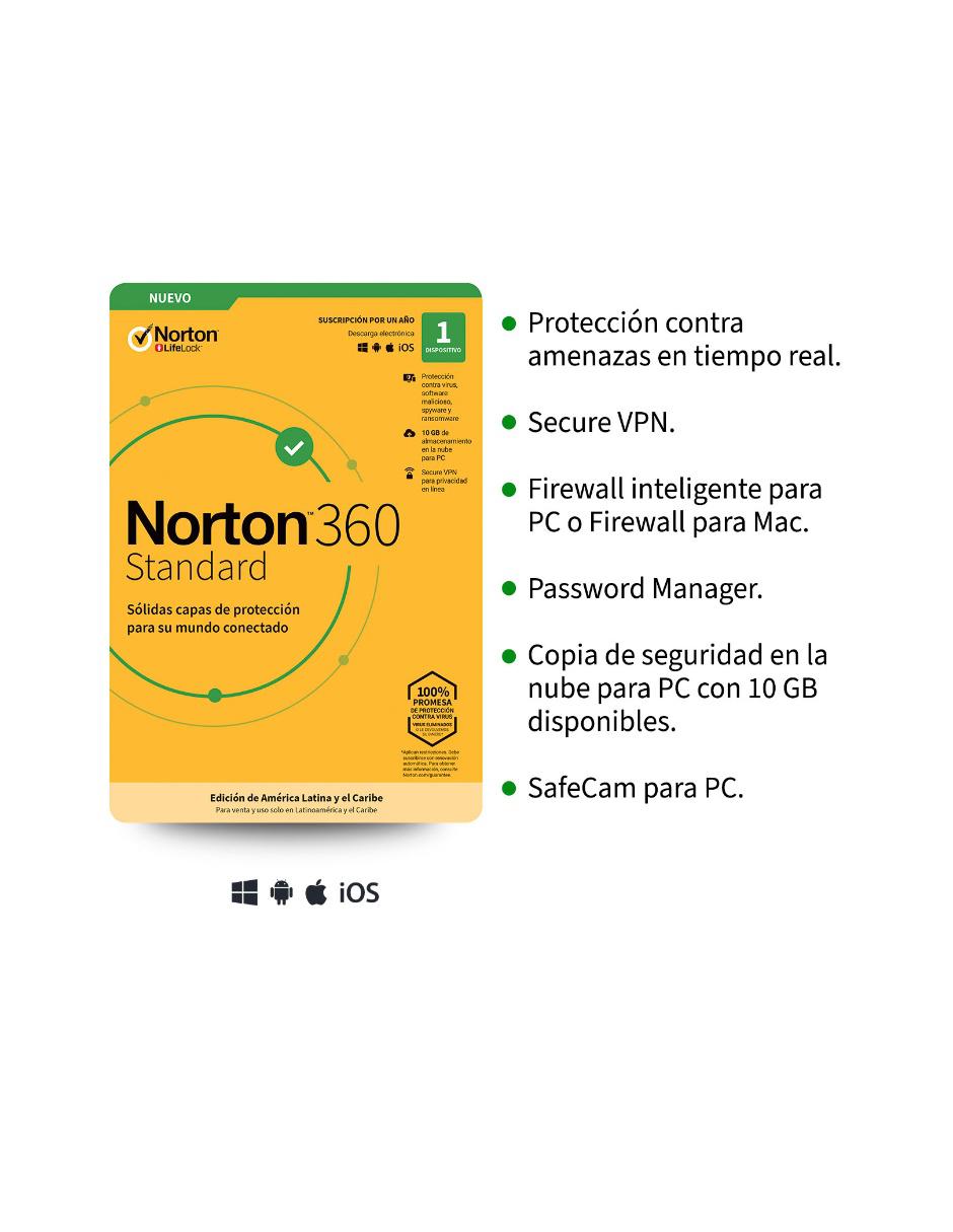 Norton 360 Standard Antivirus para 1 usuario 2