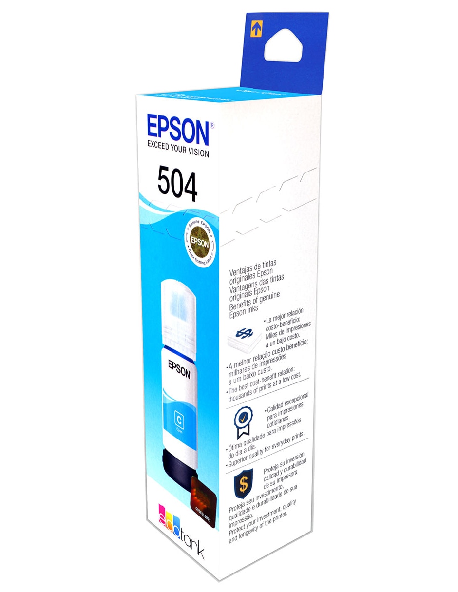 Botella de Tinta 504 azul 4