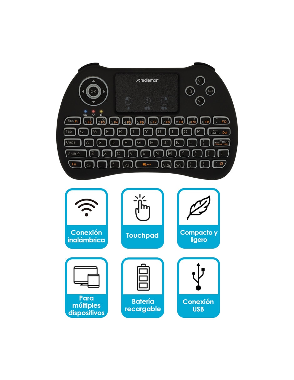 Teclado inalámbrico Mini Con Touchpad 2