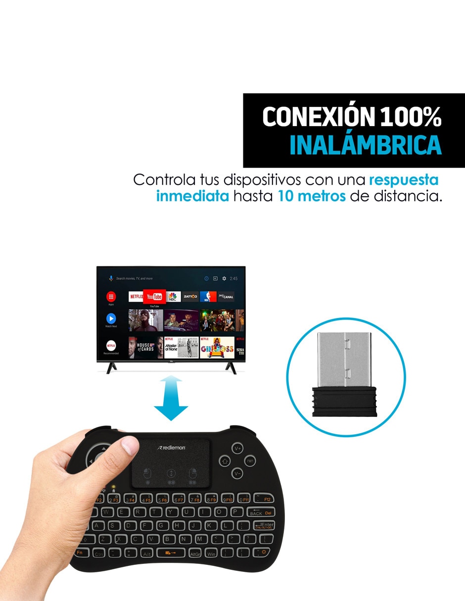 Teclado inalámbrico Mini Con Touchpad 3